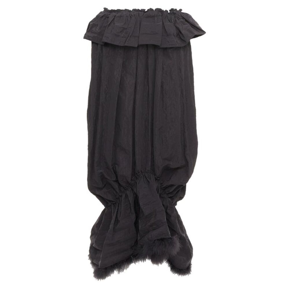 Simone Rocha Black Cloque Taffeta Skirt